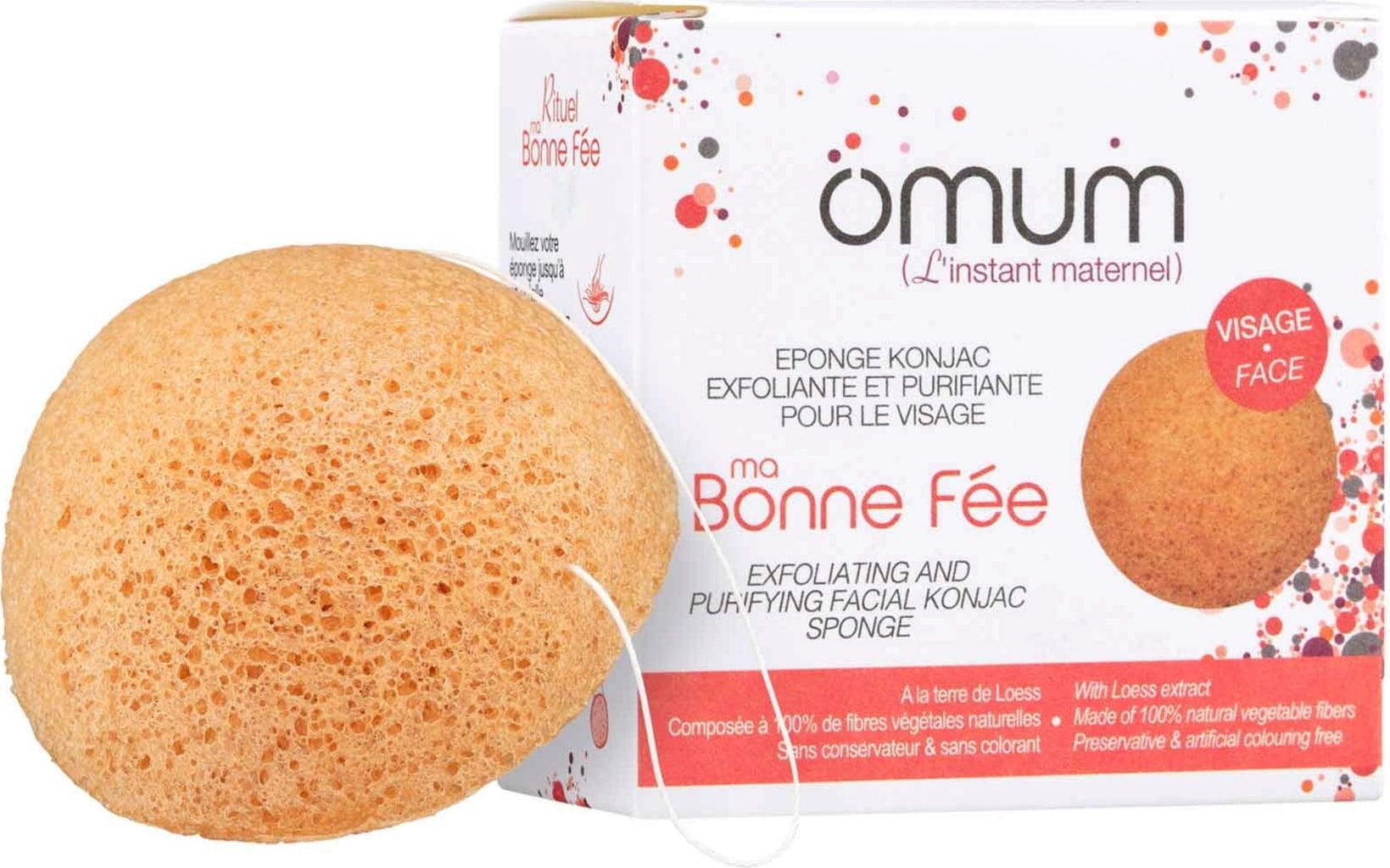 Omum  Ma Bonne Fée Exfoliating & Purifying Facial Konjac Sponge