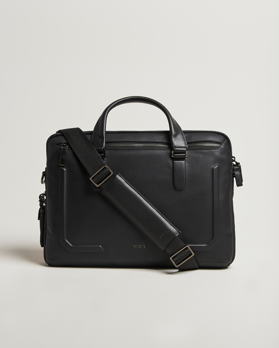 TUMI Harrison Sycamore Slim Leather Brief Black