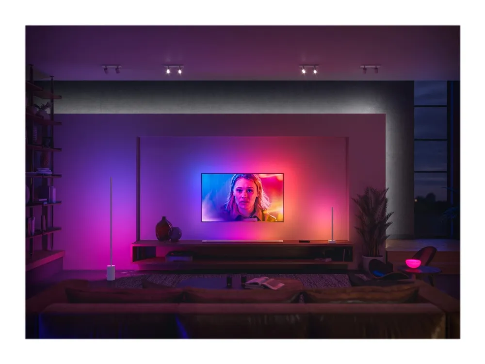 Philips Hue White and Color Ambiance Gradient Signe - Gulvlampe - LED - 29 W - 16 millioner farver/varmt til køligt hvidt lys - 2000-6500 K - hvid