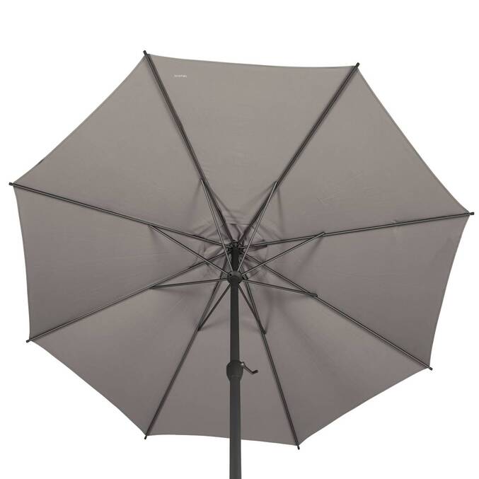 Parasol droit rond inclinable LOOMPA Taupe