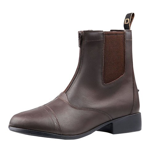 Botas de couro modelo Elevation com zíper para adultos, cor marrom.