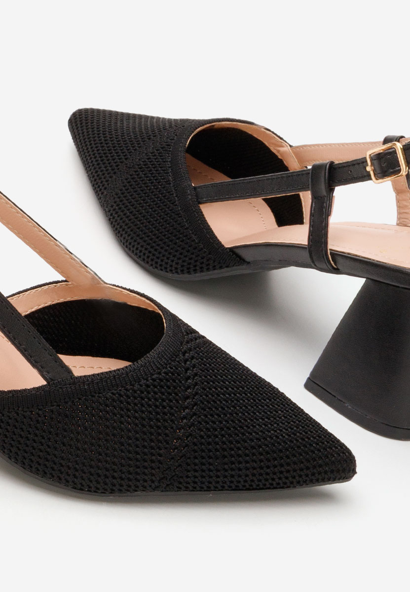 Chaussures à talon épais noirs Estephana