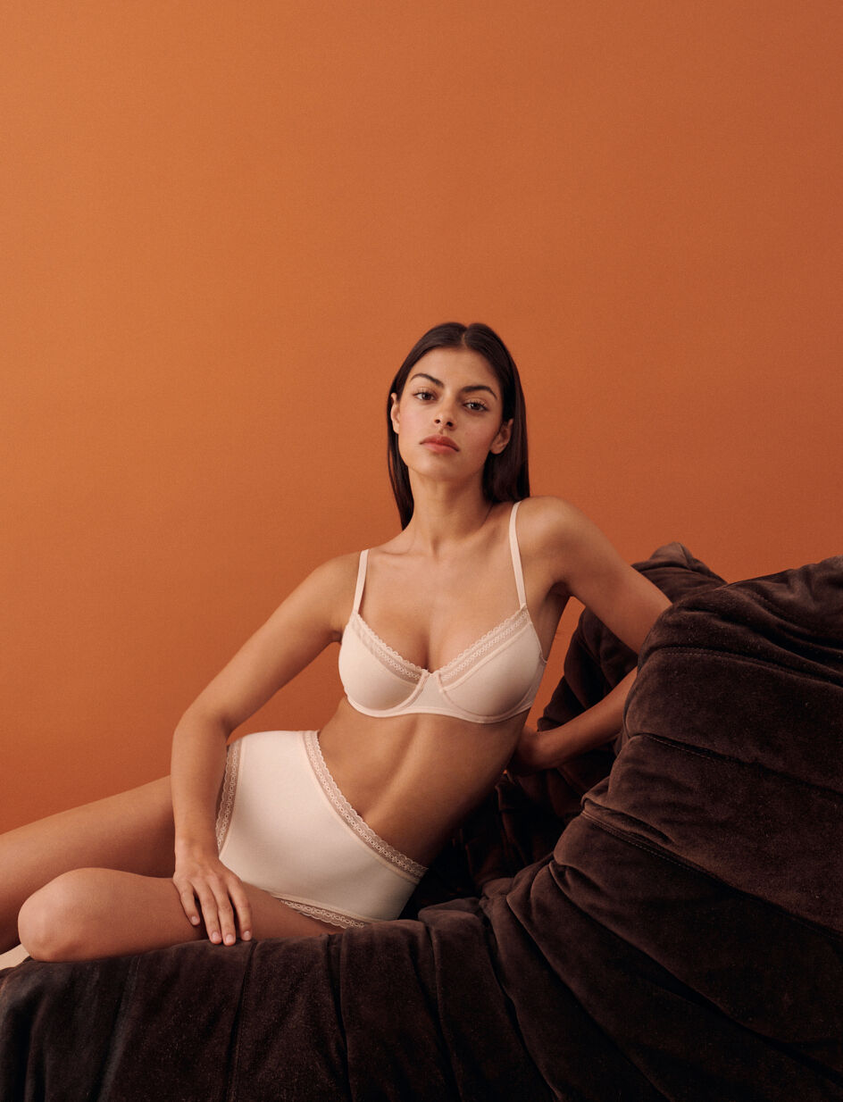 Culotte taille haute - beige poudre
