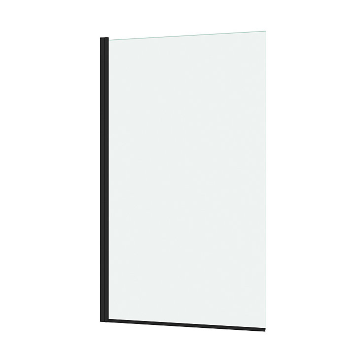 Pare-baignoire 140 x 80 cm noir mat Essentiel Galedo