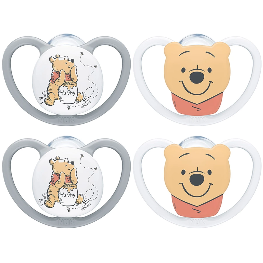 NUK Schnuller Space  Winnie The Pooh  Gr.1 im Viererpack