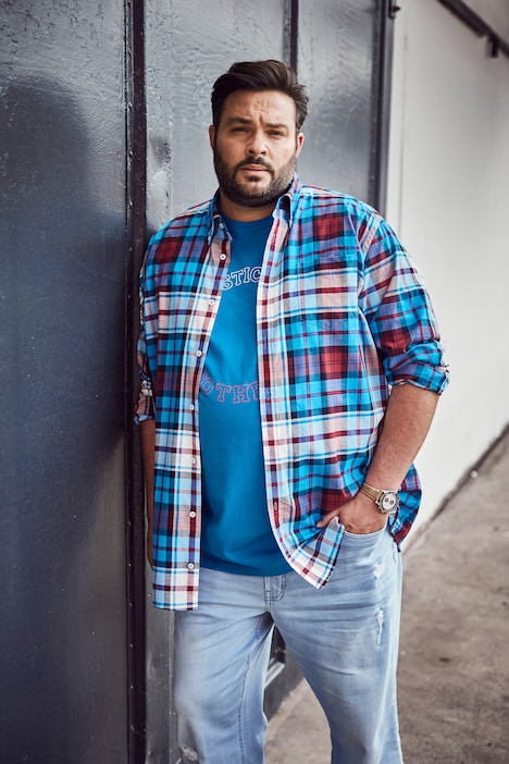 Men+ Karohemd, Langarm, Buttondown-Kragen, Comfort Fit, bis 8 XL