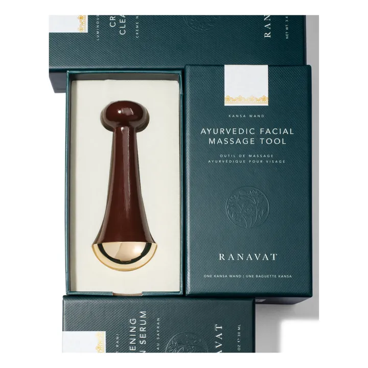 Ranavat Outil de massage visage Kansa Wand