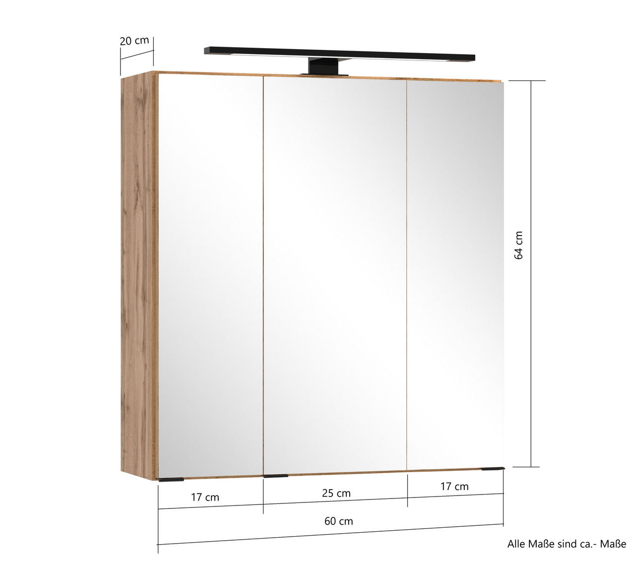 XORA Spiegelschrank 60 cm LIVERPOOL