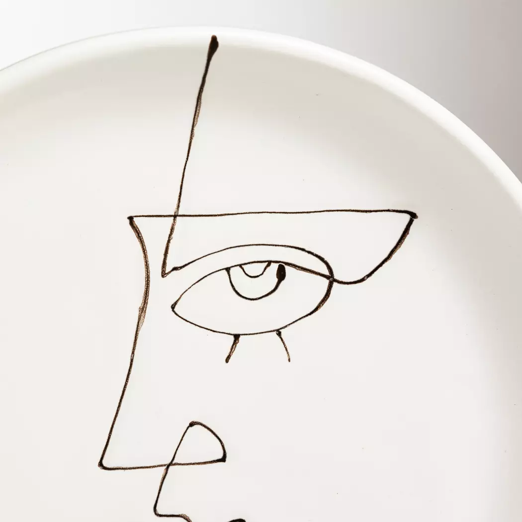 Deko-Teller Gesicht Ø 21 cm