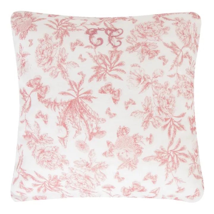 Tartine et Chocolat Coussin Toile de Jouy | Rose pêche