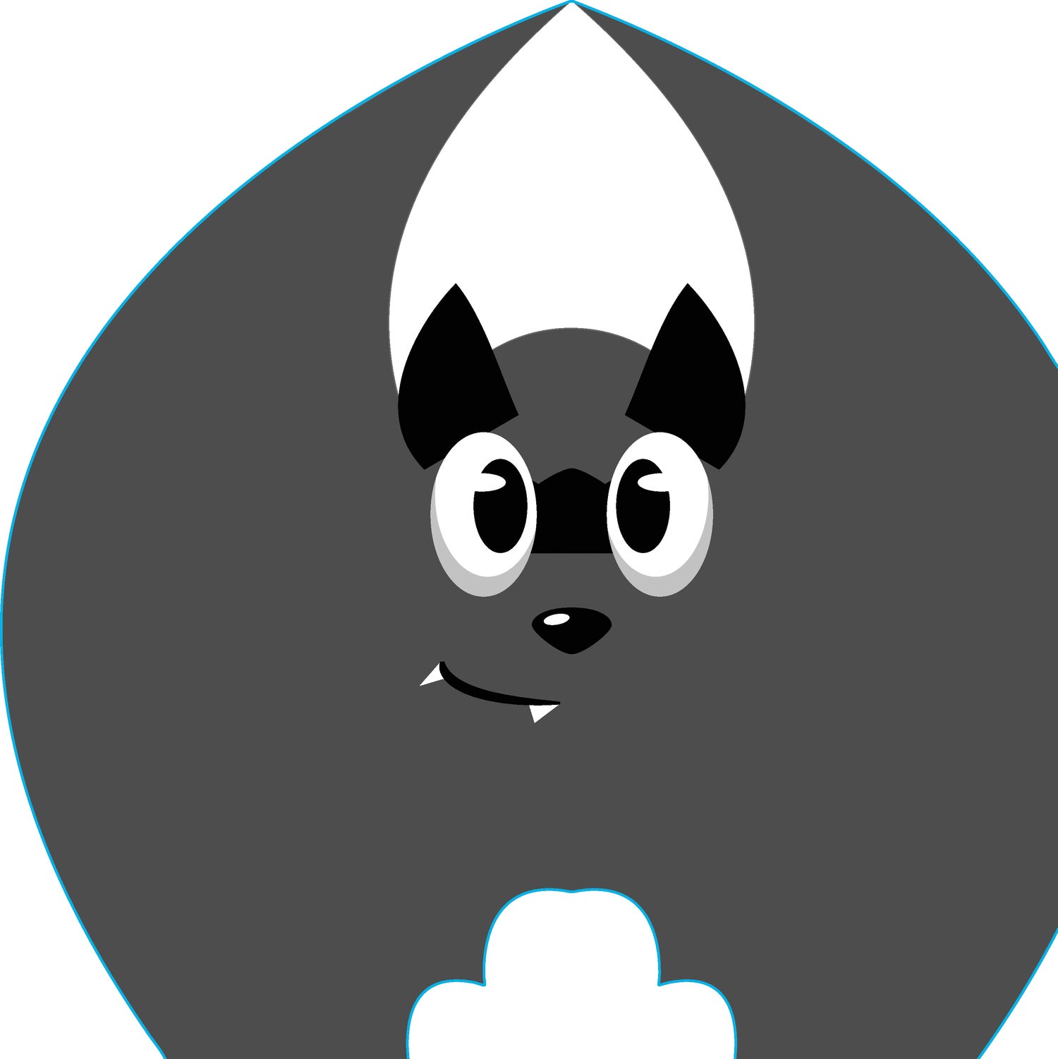 Paper + Design servet Cute Bat grijs 33 x 33 cm 12 stuks