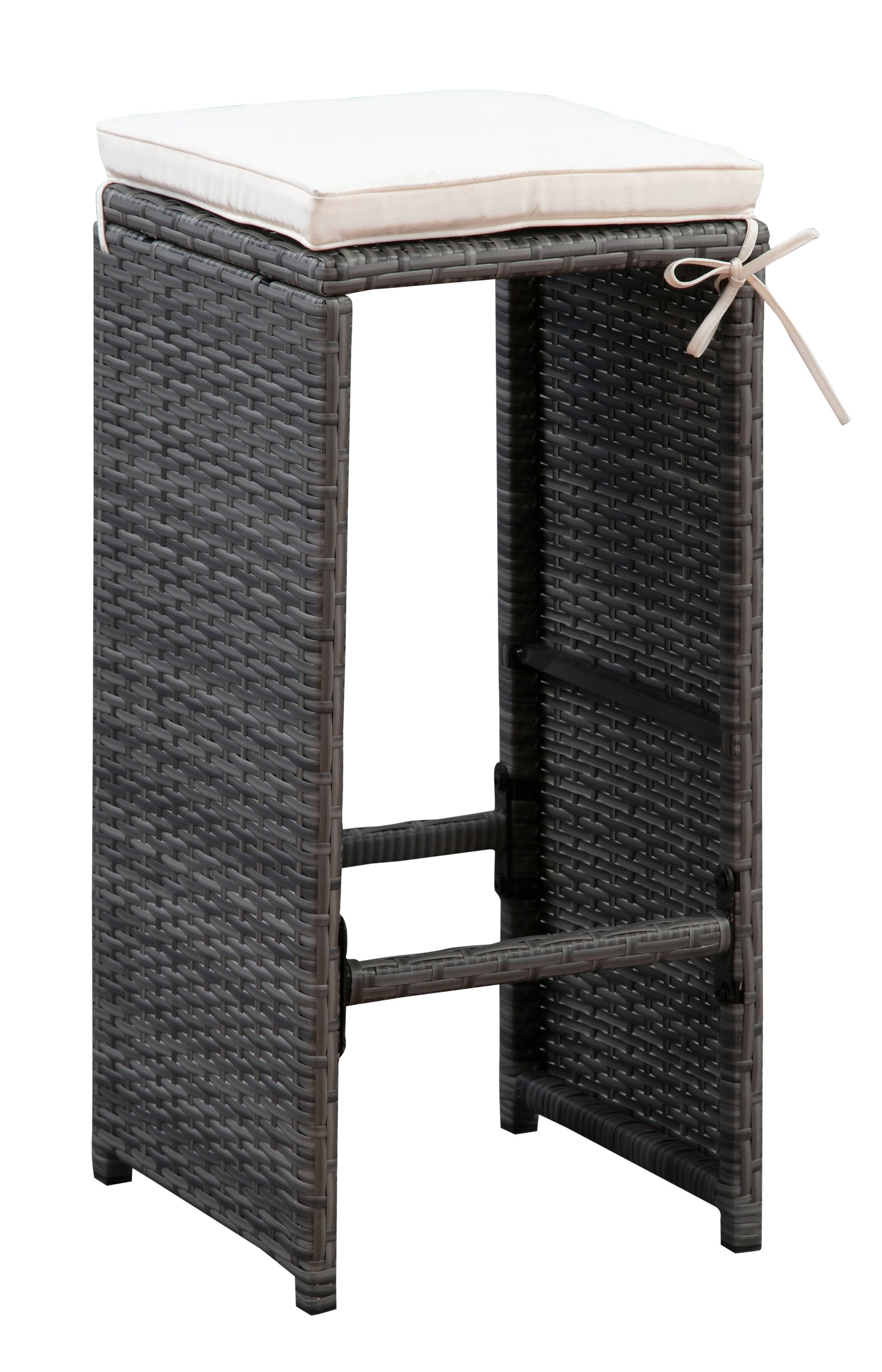 Rattan Bar Set ANDORRA grau