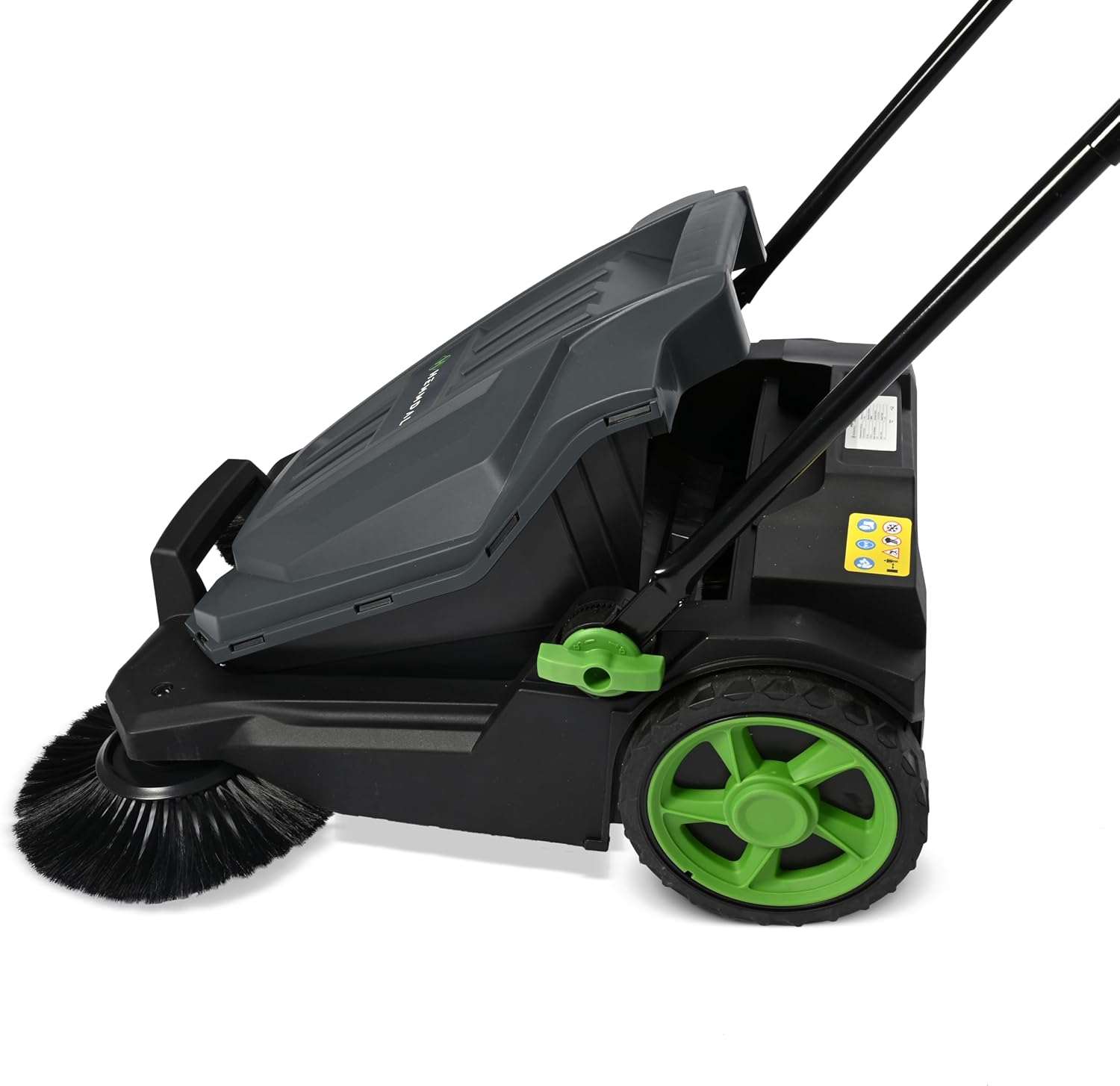 Kehrmaschine HKM65 manuell | 65 cm Kehrbreite | 2.600 m²/h Kehrleistung | 20 l Behälter | Grau | für trockene Oberflächen im Außenbereich | höhenverstellbarer Soft-Griff | Handkehrmaschine