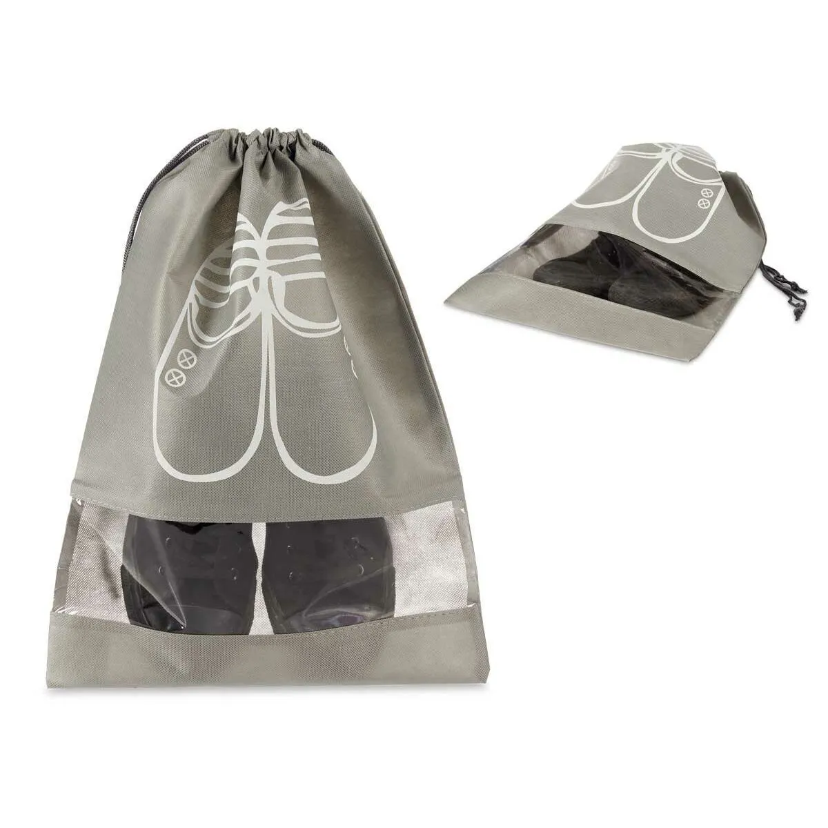 BigBuy Home Porte-Chaussures Gris PVC - 12 Unités
