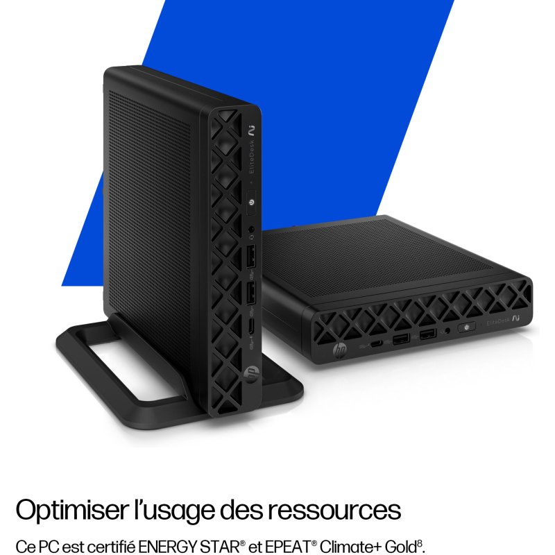 HP EliteDesk 8 Mini G1a Desktop Next Gen AI PC Copilot+ PC 350 24 Go DDR5-SDRAM 512 Go SSD Windows 11 Pro Mini PC