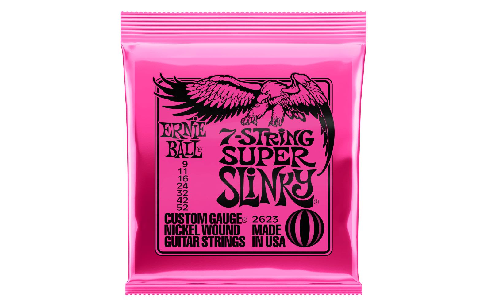 Gitarrensaiten 2623 7-String Super Slinky – 09-52Saitensatz für E-Gitarre