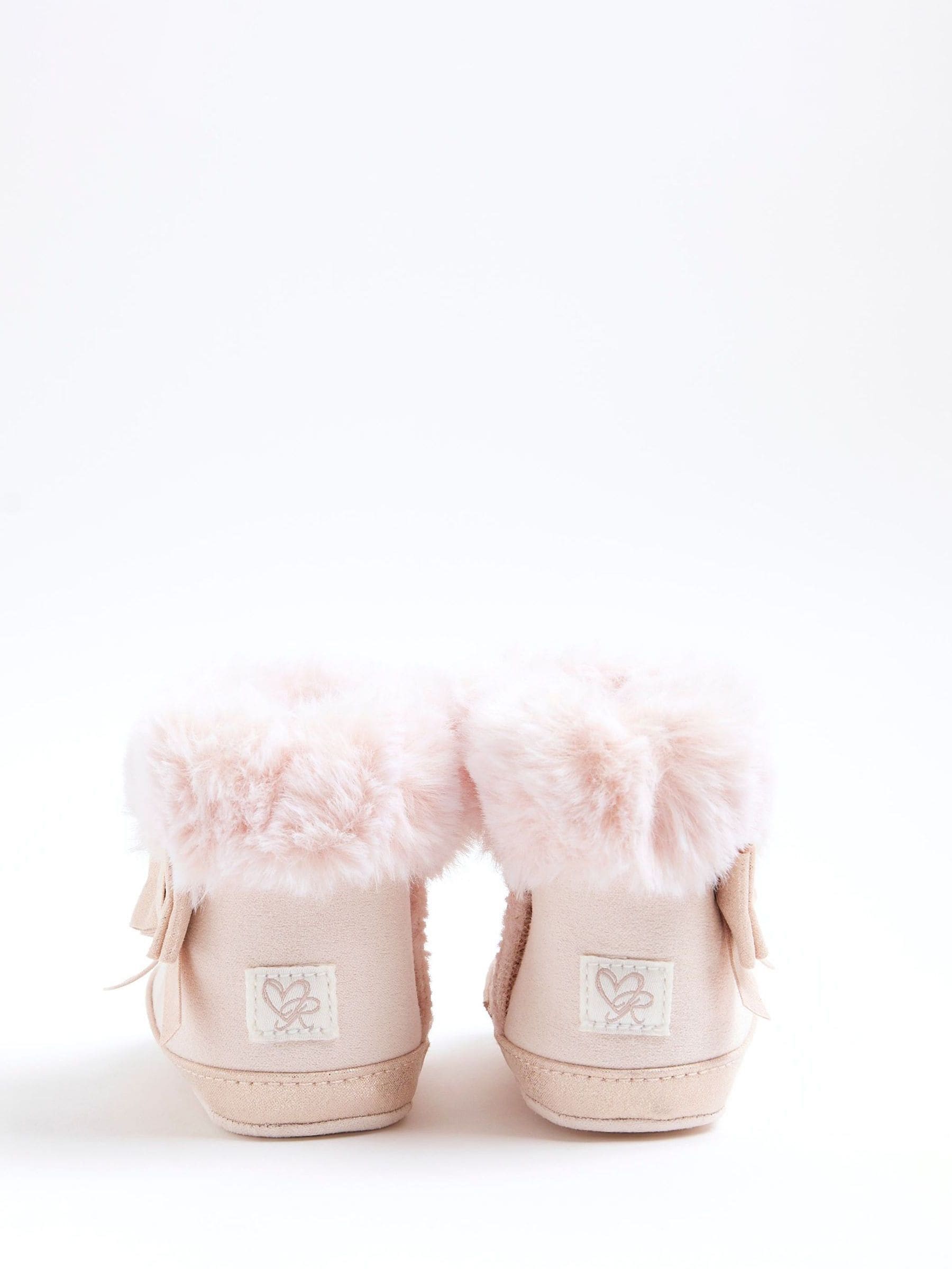 River Island Bow Suedette Booties