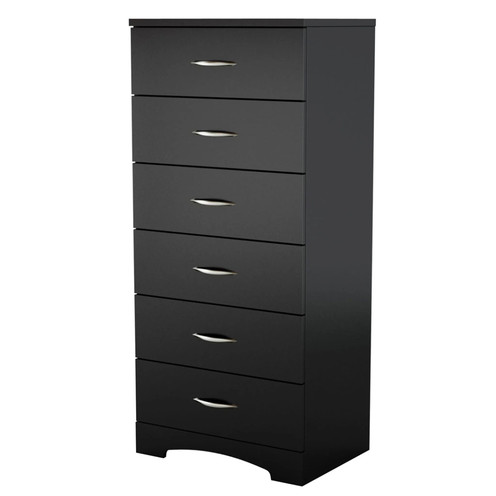 South Shore Commode 6 Tiroirs Step One - Noir Solide