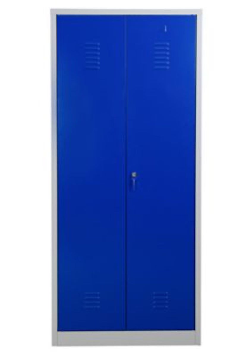 PROREGAL Dolphin metalen locker, HxBxD 180 x 80 x 50 cm, cilinderslot, grijsblauw