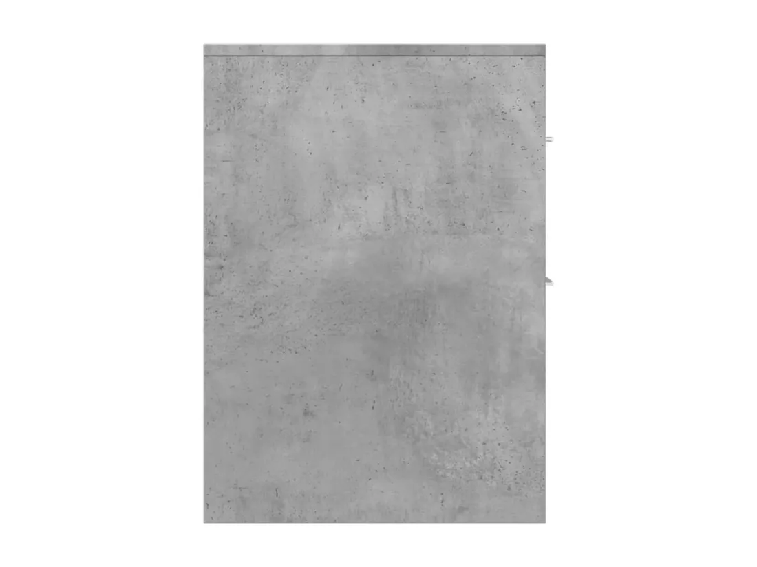 Armoire de salle de bain étroite avec roulettes gris béton