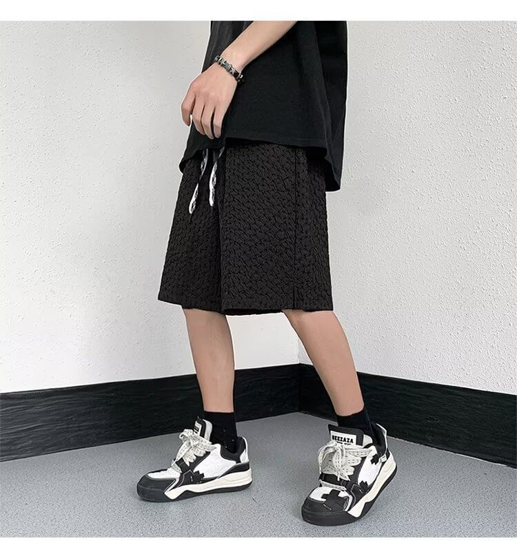 Maxelane - Effen shorts met trekkoord en split