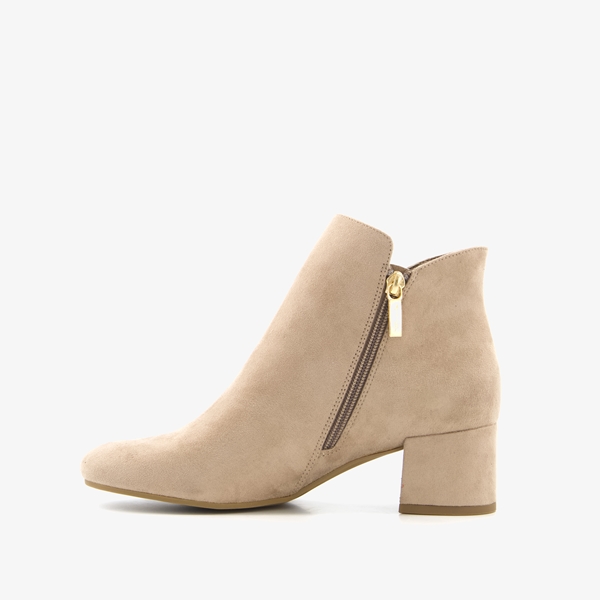 Tamaris dames enkellaarsjes met hak beige