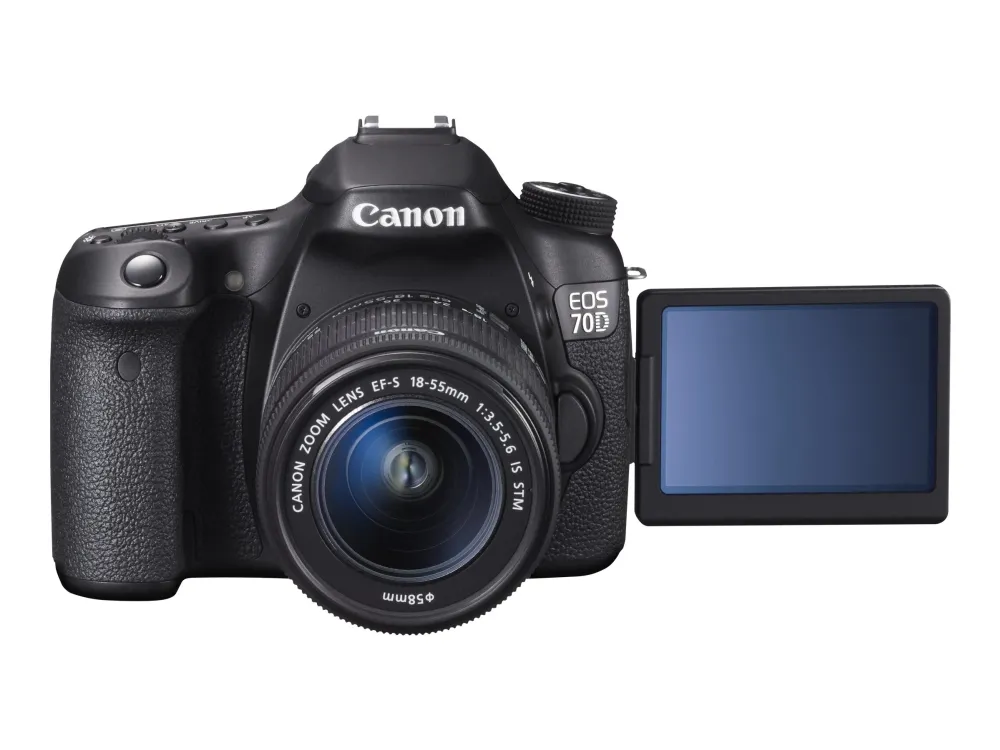 Canon EOS 70D - Digitalkamera - SLR - 20.2 MP - APS-C - 1080p - 3x optisk zoom EF-S 18-55 mm IS STM objektiv - Wireless LAN