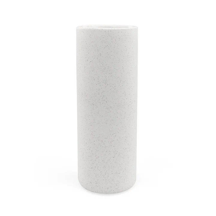 Nuuck - Lige Keramik Vase Ø 8,5 x H 23 cm, speckled white