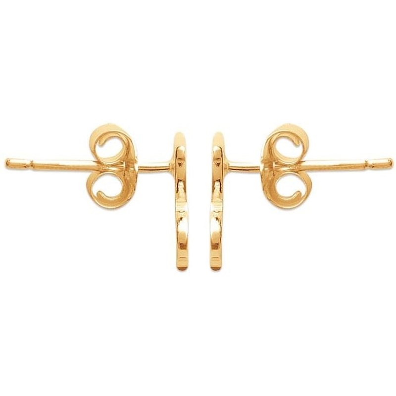 Boucles d'oreilles chat pour enfant Plaqué OR 750 3 microns