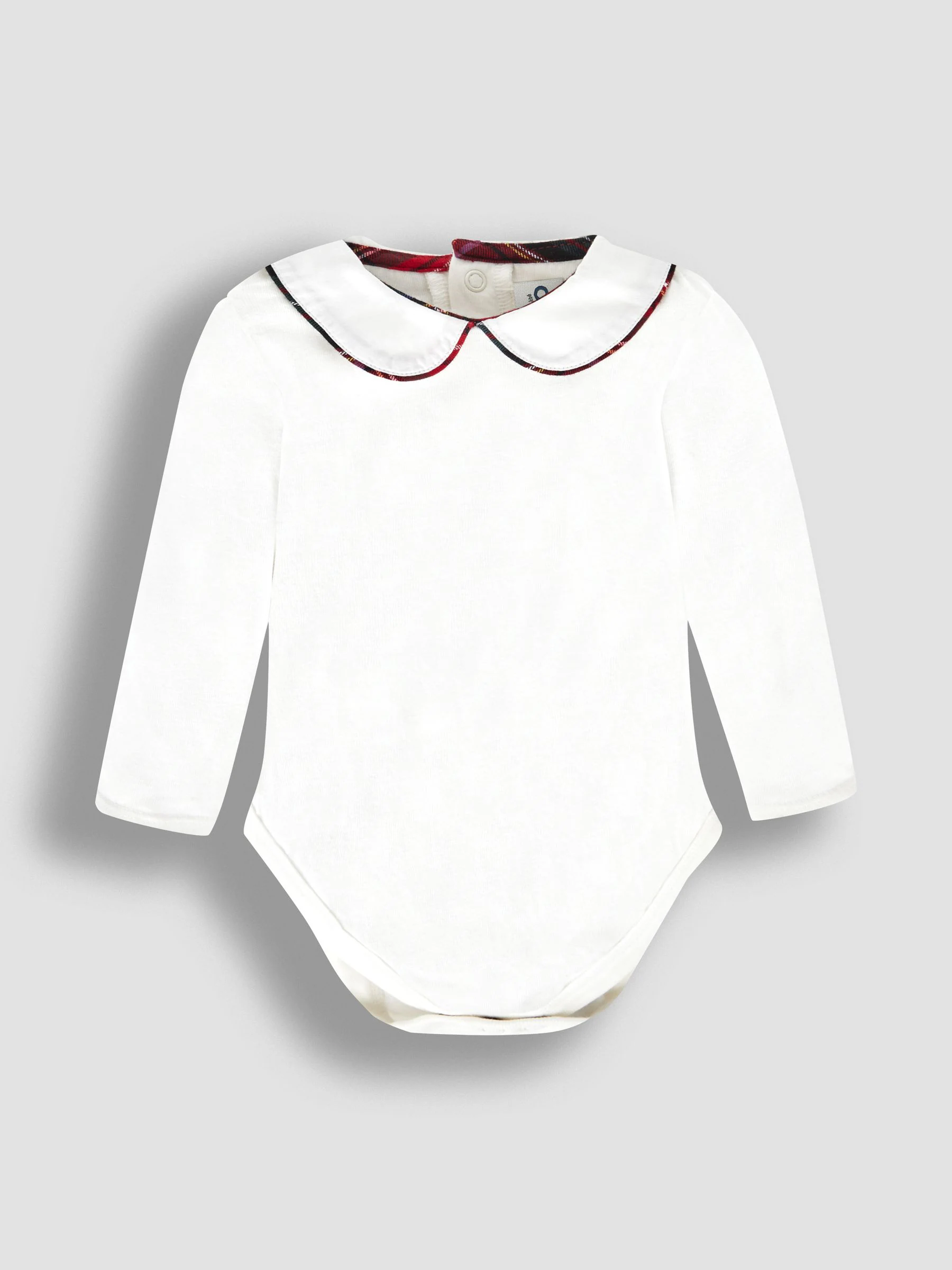 Rood met Schotse ruit - JoJo Maman Bébé Set van tuinbroek en top