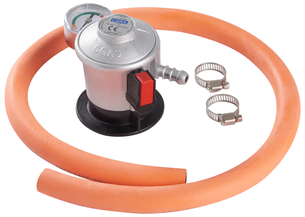 Regulator med slange og manometer