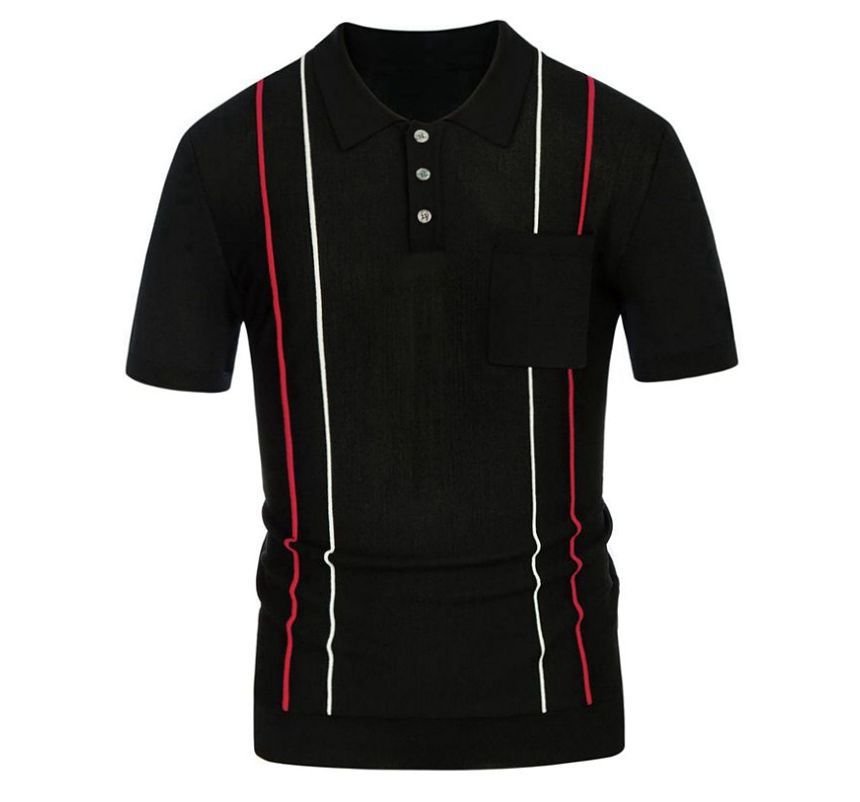 Bougie Bloo - Poloshirt met korte mouwen en kleurblokkenbreisel