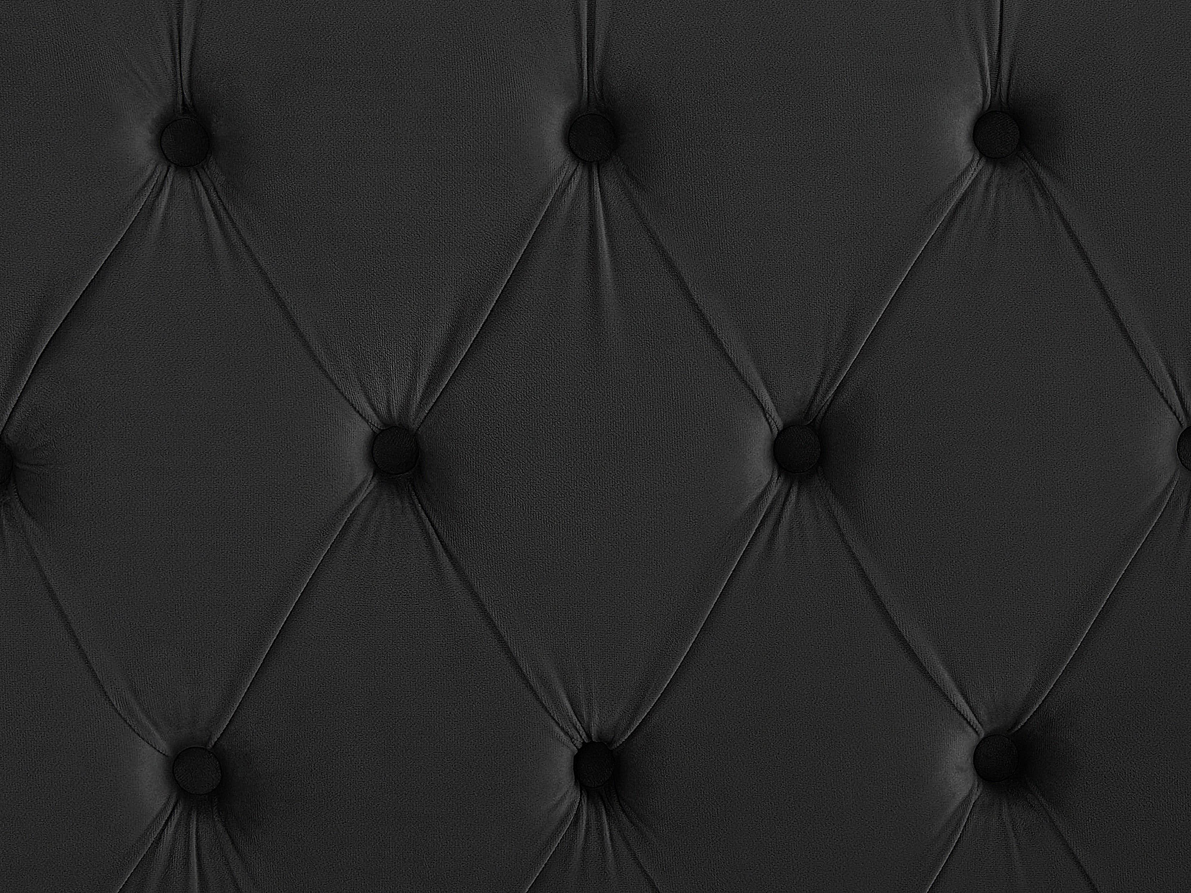 Bed Fluweel LUBBON 160 x 200 cm Zwart