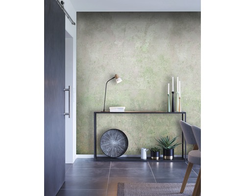 Vliesbehang 105399 Pure Nature Betongroen 3-delige set 150 x 280 cm