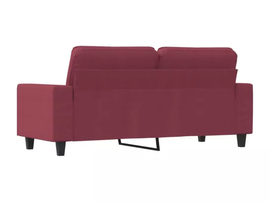 Canapé à 2 places Rouge bordeaux 140 cm Tissu
