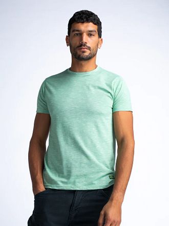 Petrol T-Shirt Palmora Melange Groen M-1040-TSR659-6160 kopen