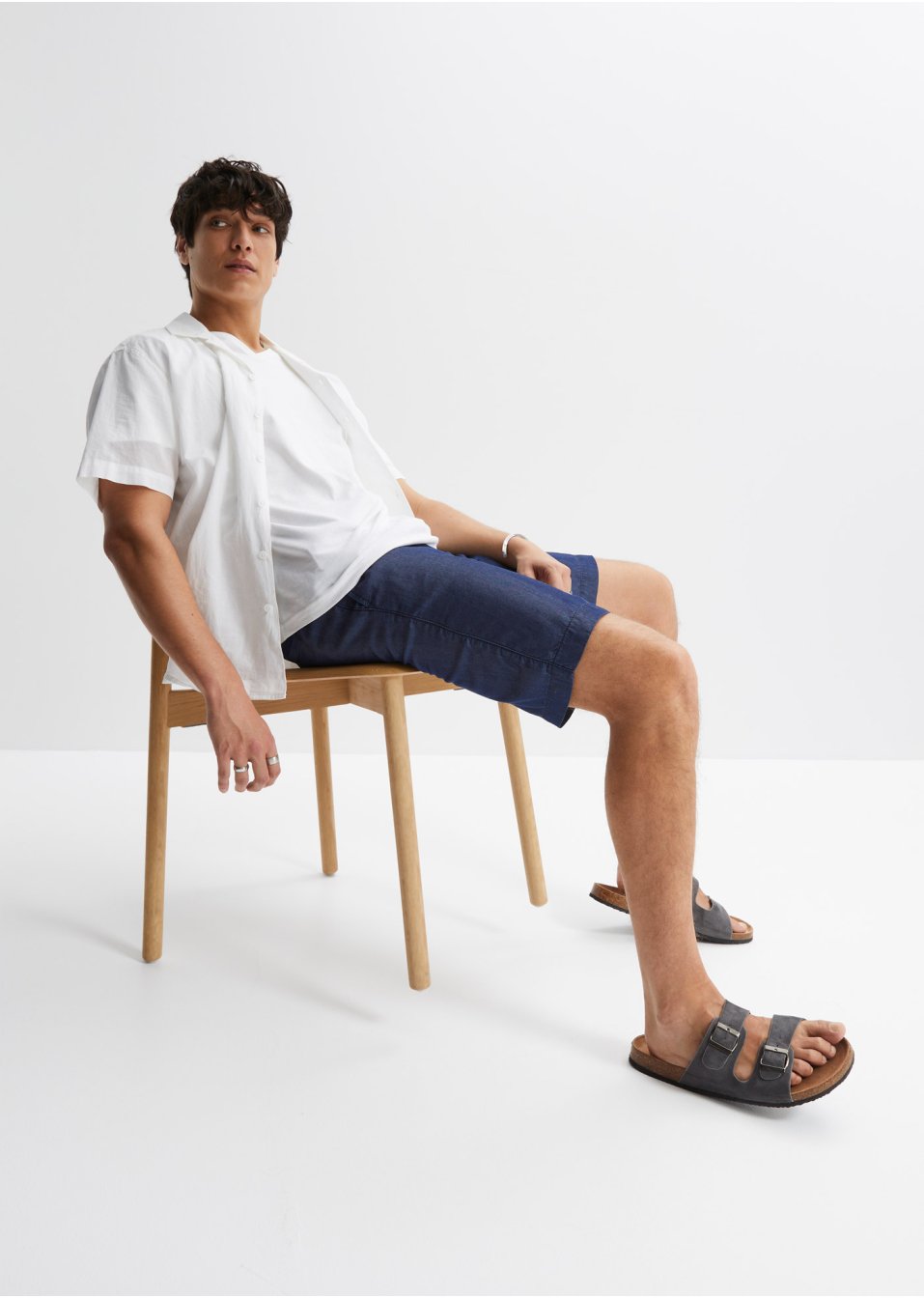 Bermuda taille extensible en TENCEL™ Lyocell, Loose Fit