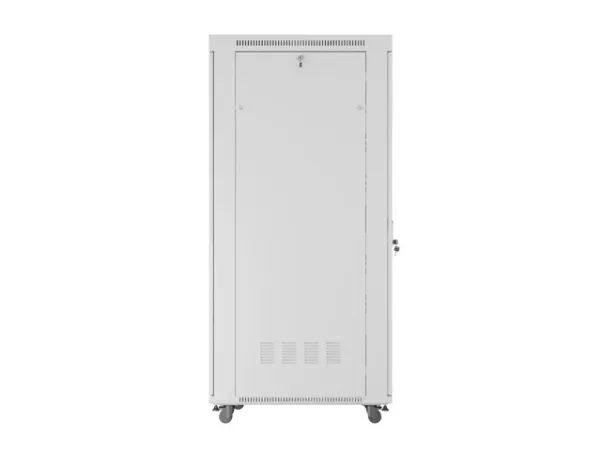 Lanberg FF01 series V2 - Rack kabinet - 800 x 1000, flad pakke, med glasdør - med LCD skærm, termostat - fritstående - grå, RAL 7035 - 42U - 19