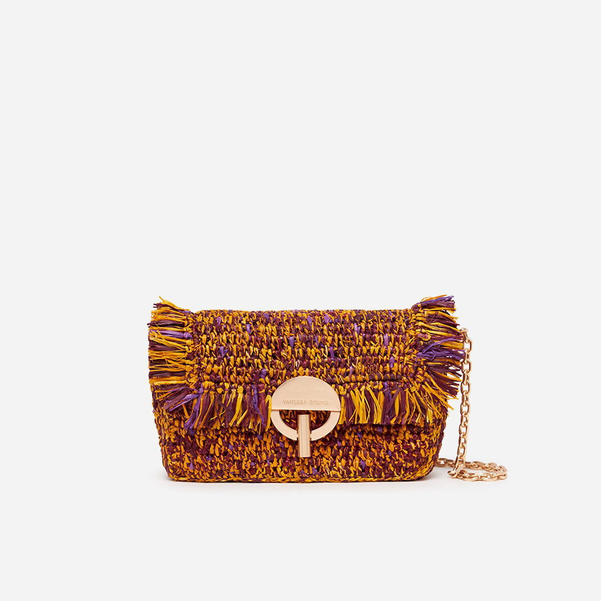 VANESSA BRUNO<br>Bolsa de ombro RAFFIA NANO MOON
