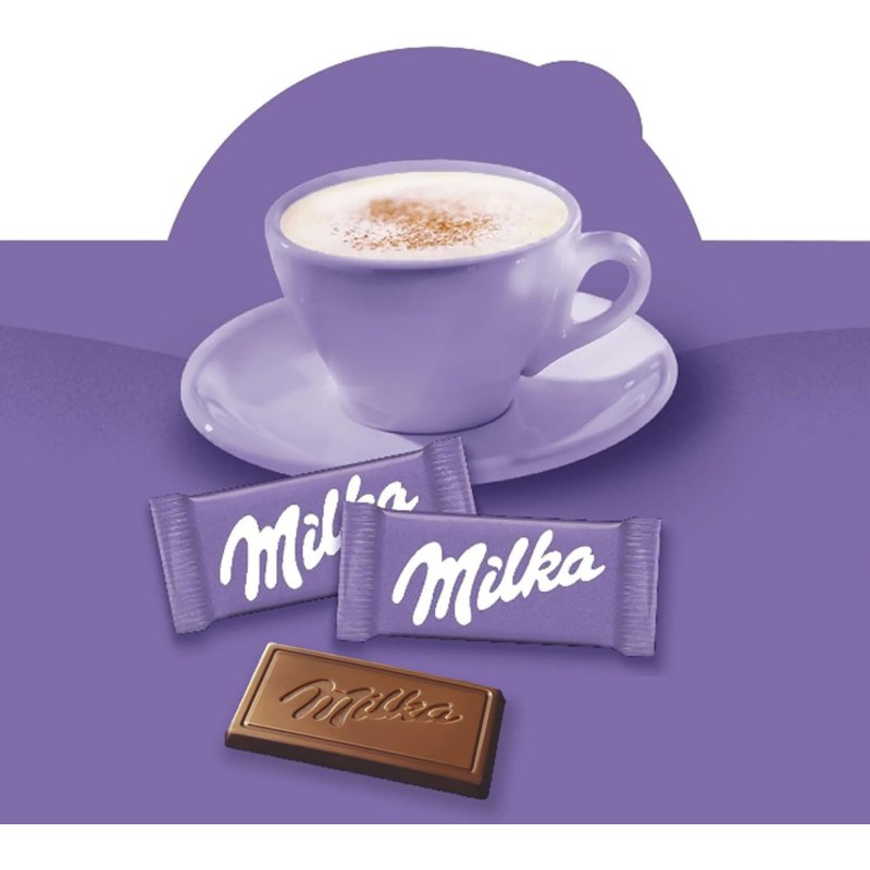 Napolitains chocolat au lait individuels Milka - Boîte de 1,7 kg - 355 pièces