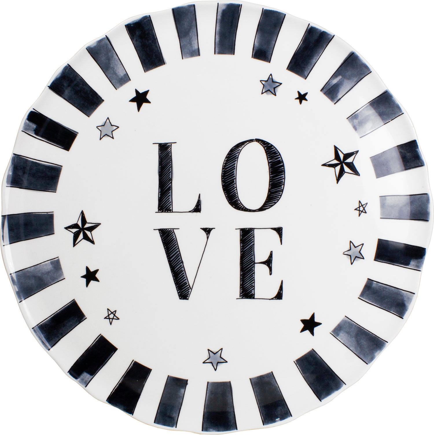 Blond Amsterdam dinerbord X Noir love D 32 H 1,6 cm