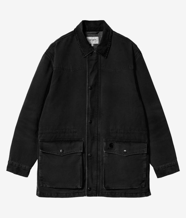 Carhartt WIP OG Santa Fe Coat Organic Dearborn Jacke (black black stone canvas)