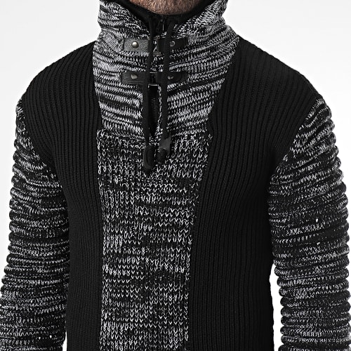 Pull Col Amplified Noir