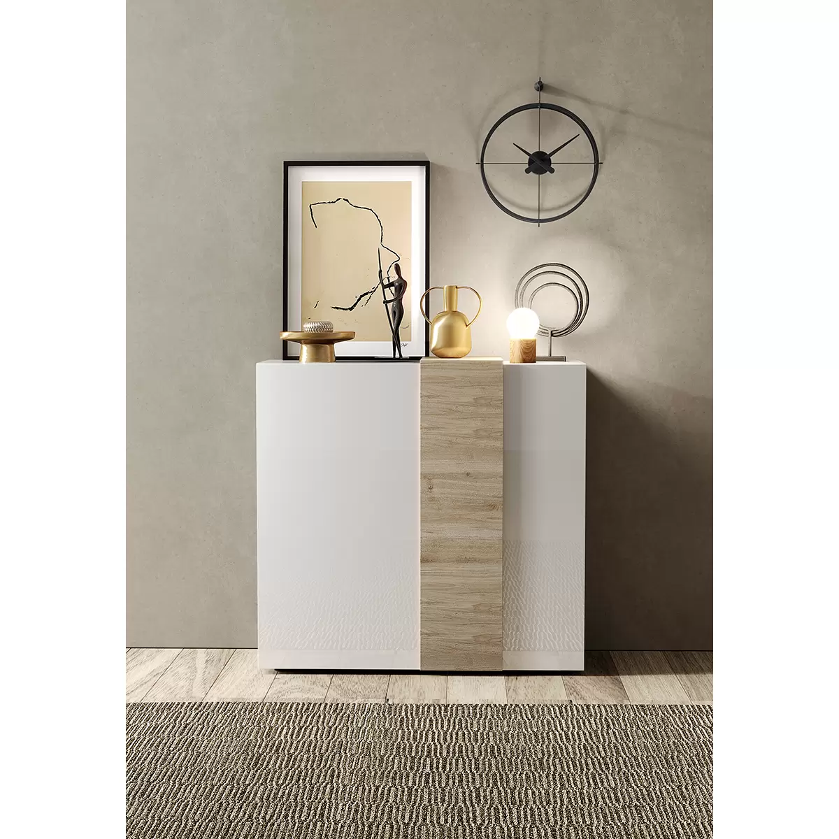 Kommode Venus Eiche,weiss