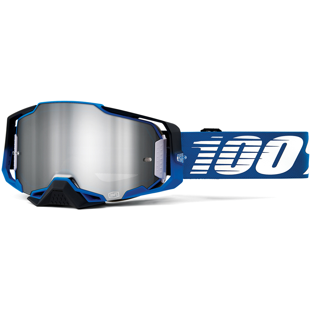100% - Masque Armega Rockchuck - Silver Mirror Bleu / Blanc / Gris
