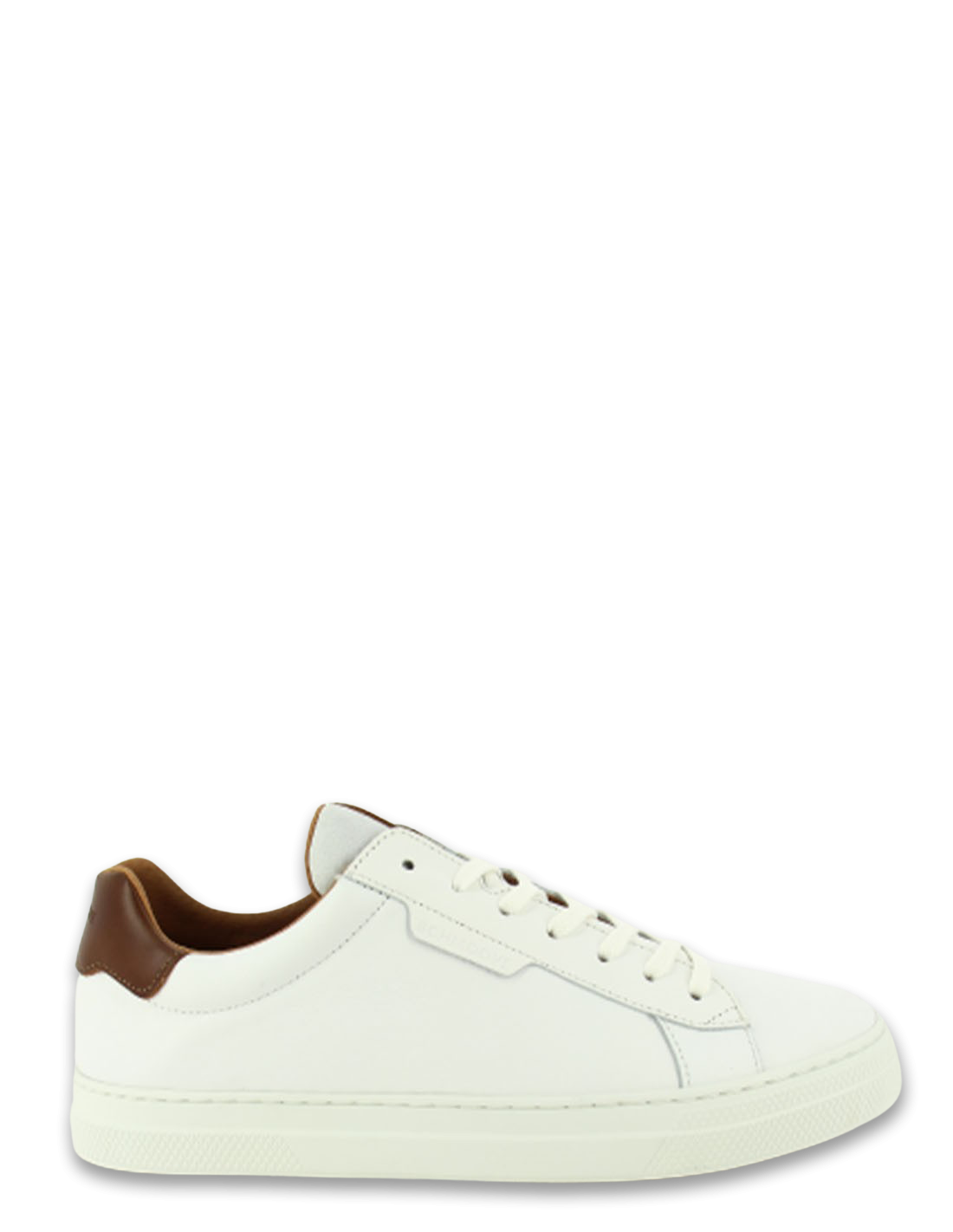 schmoove baskets de ville homme spark clay cuir blanc/marron