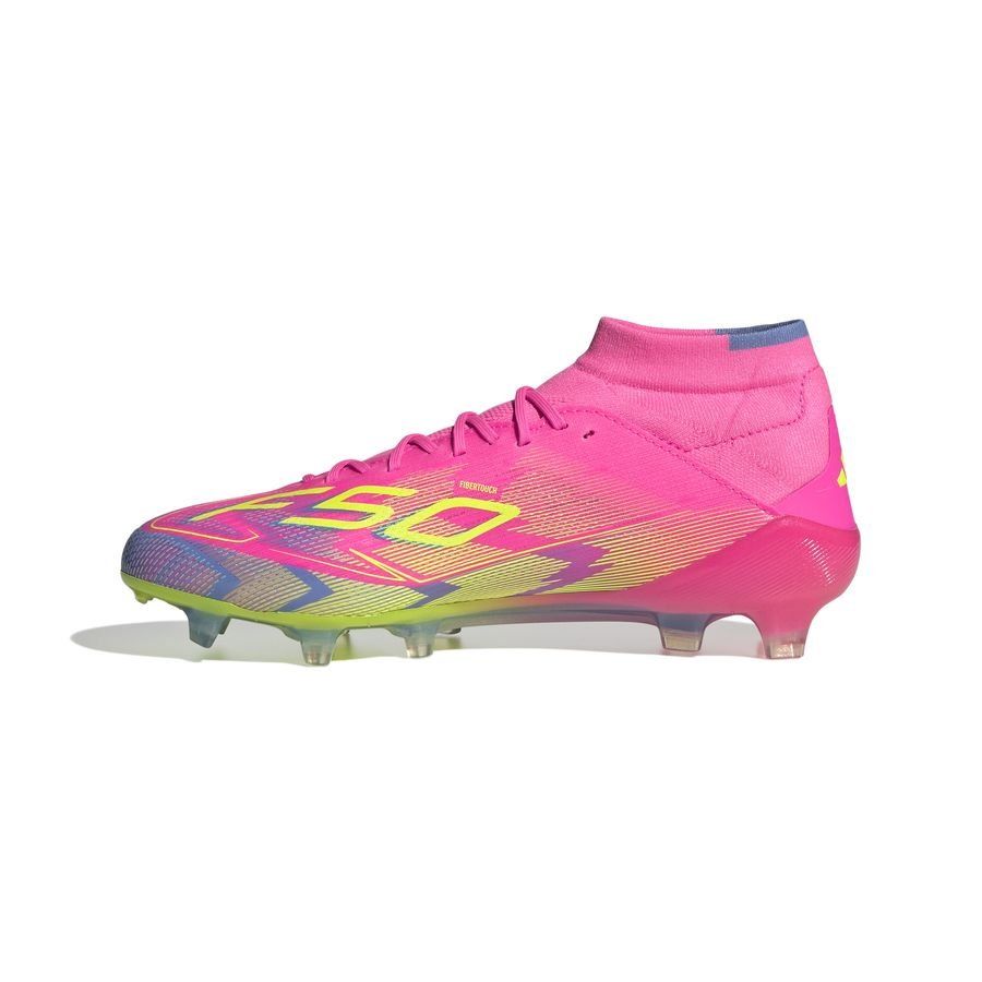 adidas F50 Elite Mid FG Mystic Victory - Lucid Pink/Lucid Lemon/Blue Fusion
