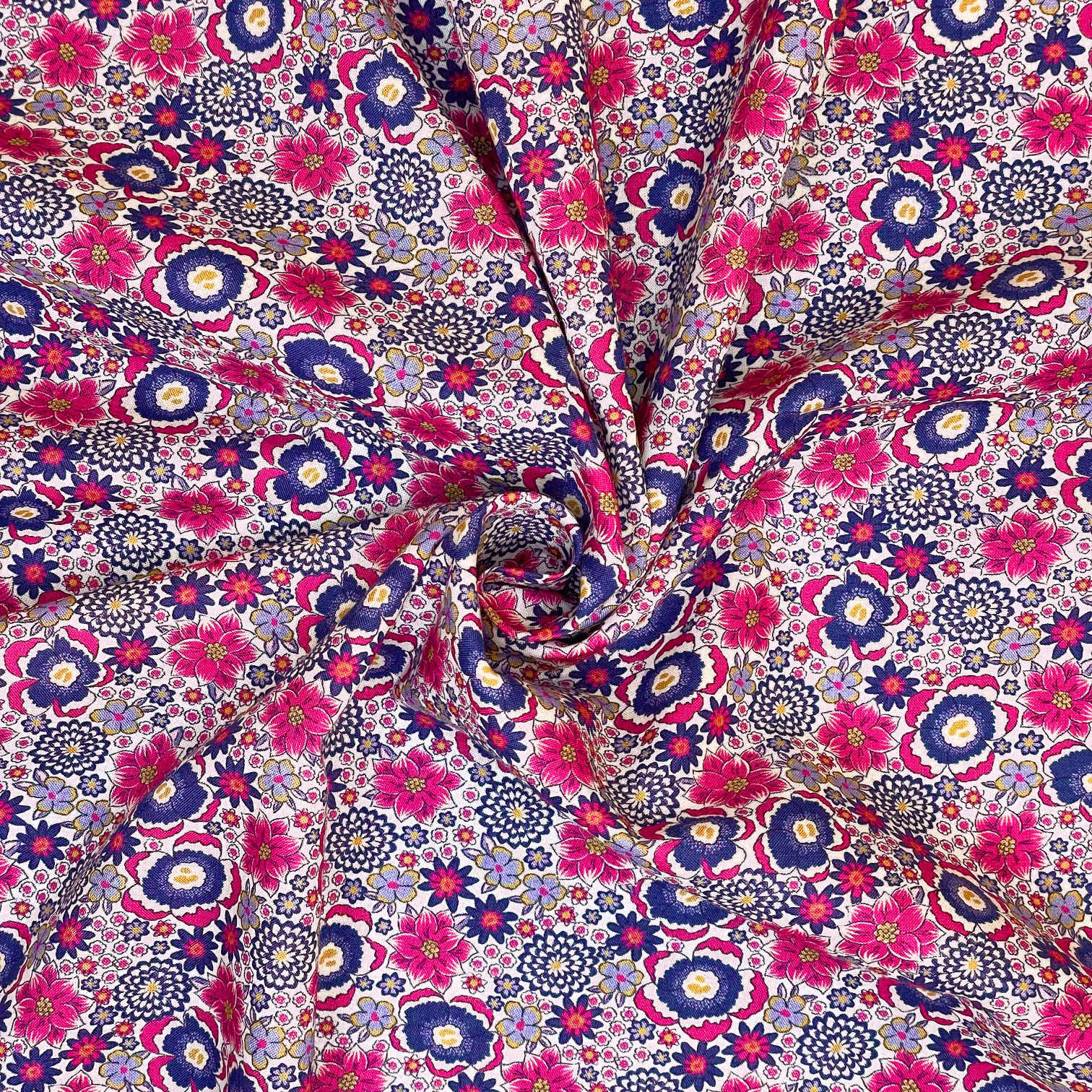 Tissu Coton Au Mètre Ex2543 Lavandula Fuchsia