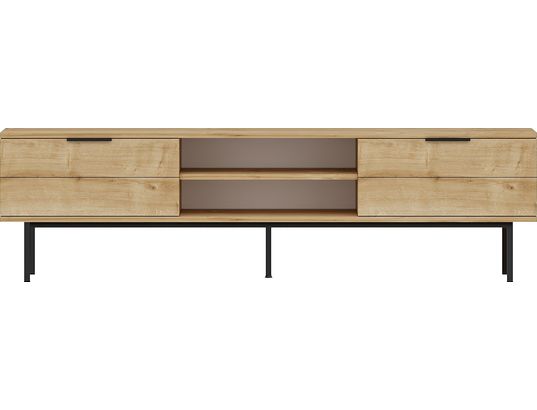 CONCEPT1 - Meuble TV Paul chene saphir 180 x 29,6 x h50 cm