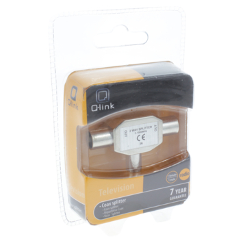 Q-Link coax splitter radio metaal 1 male/2 female